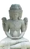 Product image 4 of the product “Sitting Tri Murti with 3 heads, 147cm Height, Natural ”